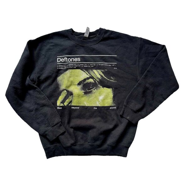 Deftones Miles Beyond The Sound Crewneck Black Sweatshirt Size Medium - Picture 5 of 5